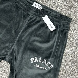 Palace Skateboards Galore Velour Joggers Black Sweatpants Mens XL Fuzzy‎ Skater